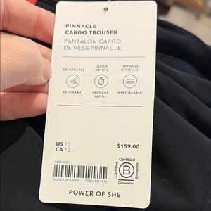 Athleta Pinnacle Cargo Trouser - Black